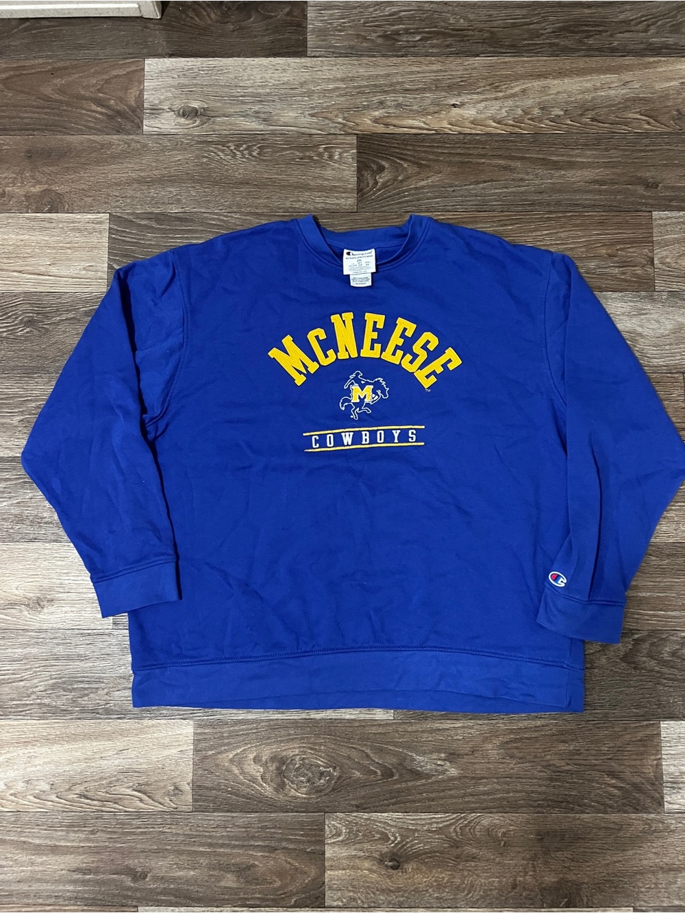 Champion Royal Blue McNeese Cowboys Graphic Crewneck